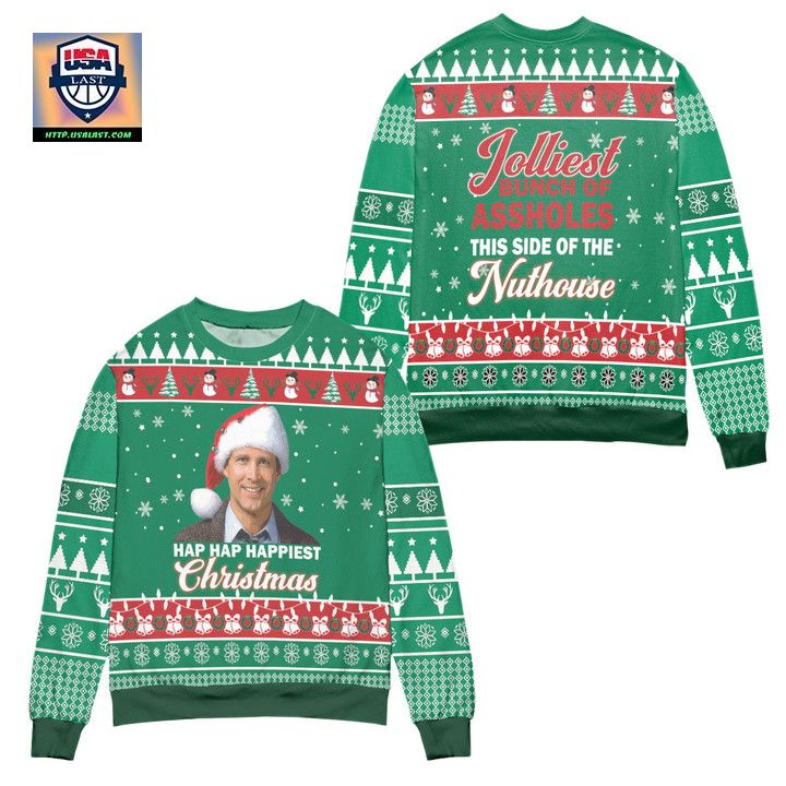 Clark Griswold Christmas Vacation Hap Hap Happiest Ugly Christmas Sweater