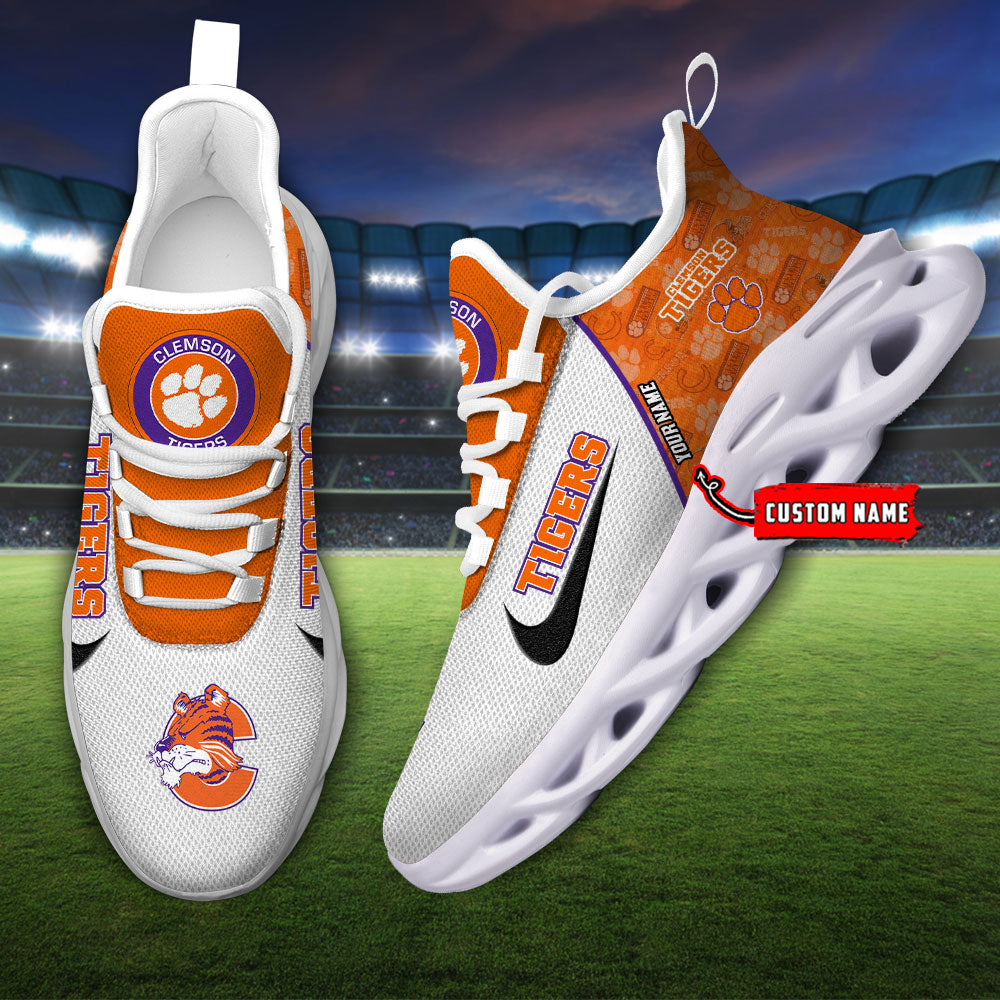 Clemson Tigers Max Soul Shoes Sneakers for Men And Women – MLB Baseball Fan Shoes, Team Sneakers - Image 3