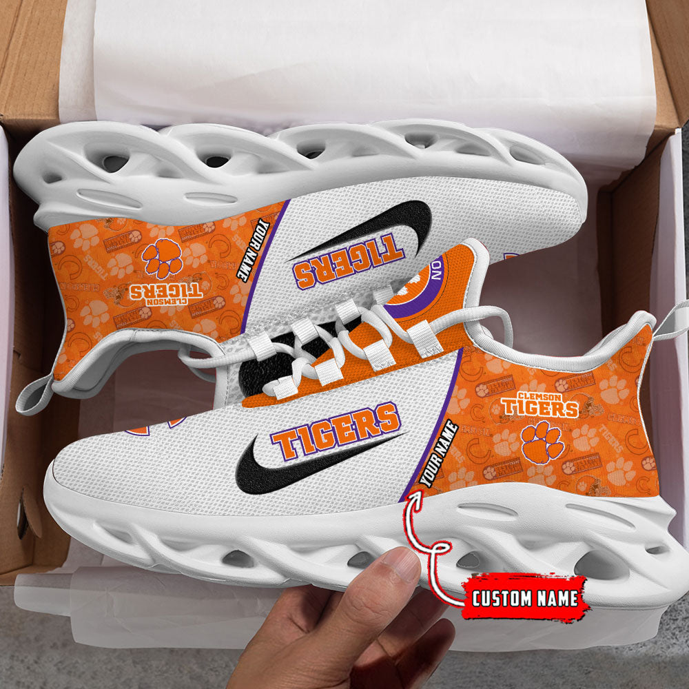 Clemson Tigers Max Soul Shoes Sneakers for Men And Women – MLB Baseball Fan Shoes, Team Sneakers - Image 4