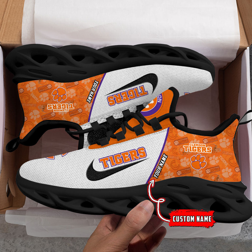 Clemson Tigers Max Soul Shoes Sneakers for Men And Women – MLB Baseball Fan Shoes, Team Sneakers - Image 5
