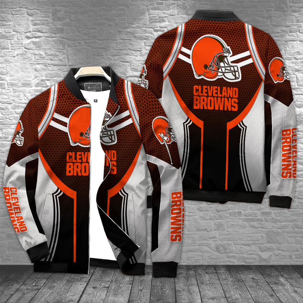 Cleveland Browns Bomber Jacket | NFL Team Jacket for Men & Women | Football Fan Gift
