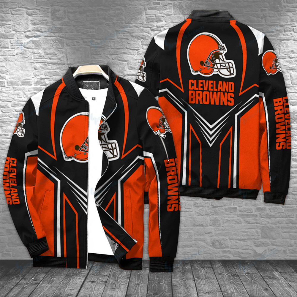 Cleveland Browns Bomber Jacket | NFL Team Jacket for Men & Women | Football Fan Gift