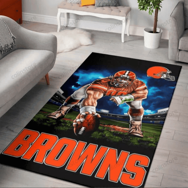 Cleveland Browns Ferocious 3D Rectangle Area Rug – Full Print Carpet For Living Room & Bedroom Home Decor
