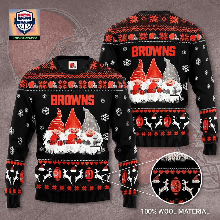 Cleveland Browns Gnome De Noel Christmas Ugly Sweater