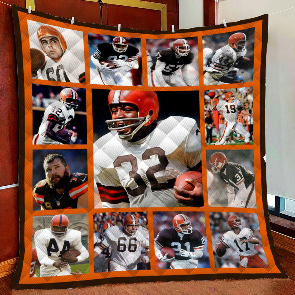 Cleveland Browns Legends Fleece Blanket Quilt Blanket