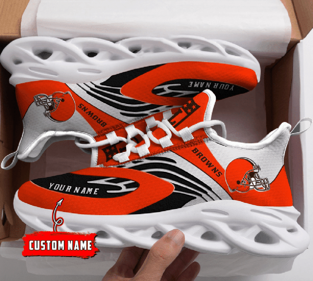 Cleveland Browns Max Soul Shoes Sneakers for Men And Women – NFL Football Fan Shoes, Team Sneakers
