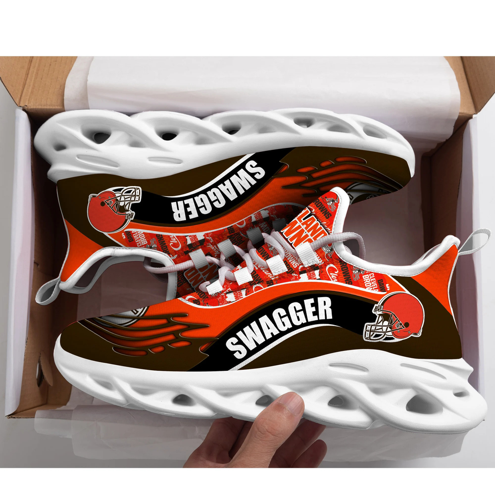 Cleveland Browns Max Soul Shoes Sneakers for Men And Women – NFL Football Fan Shoes, Team Sneakers