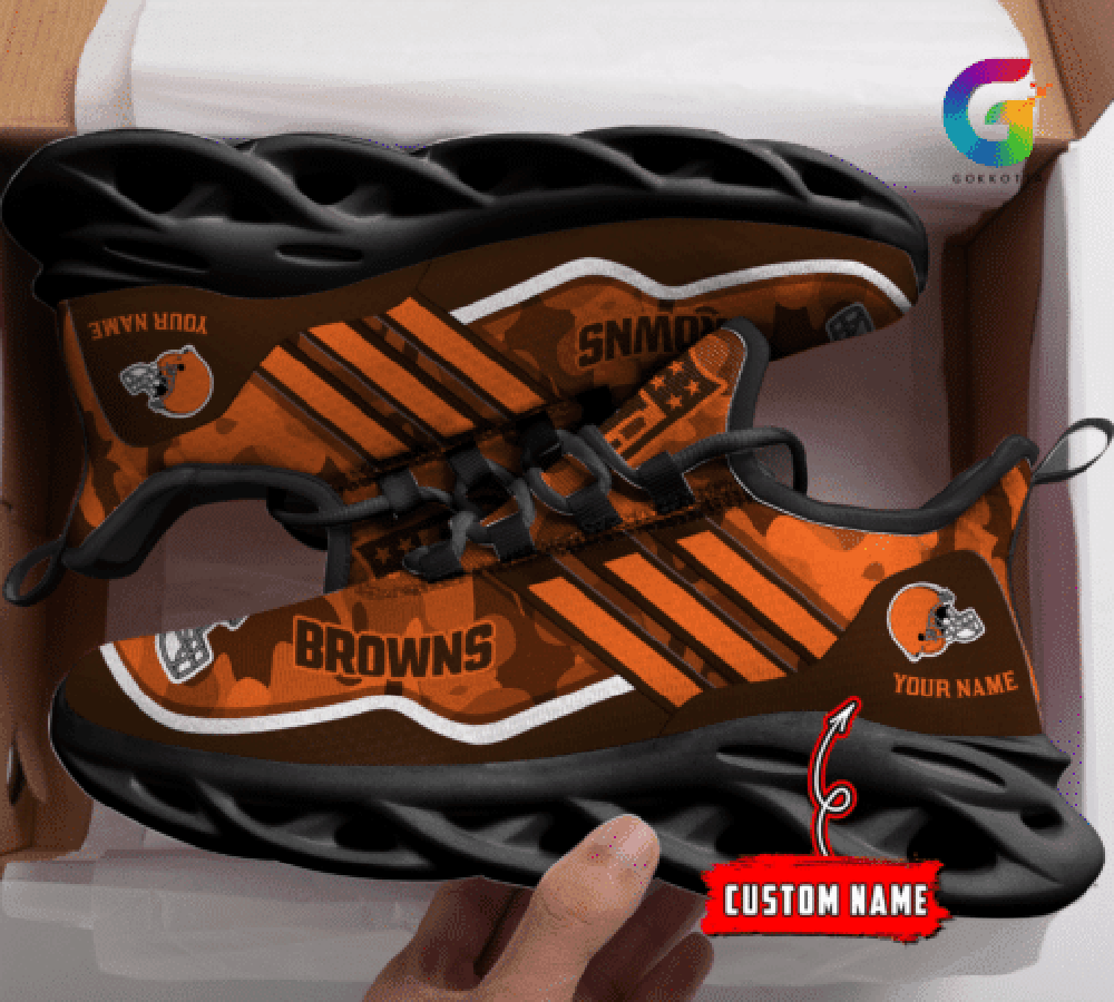 Cleveland Browns Max Soul Shoes Sneakers for Men And Women – NFL Football Fan Shoes, Team Sneakers