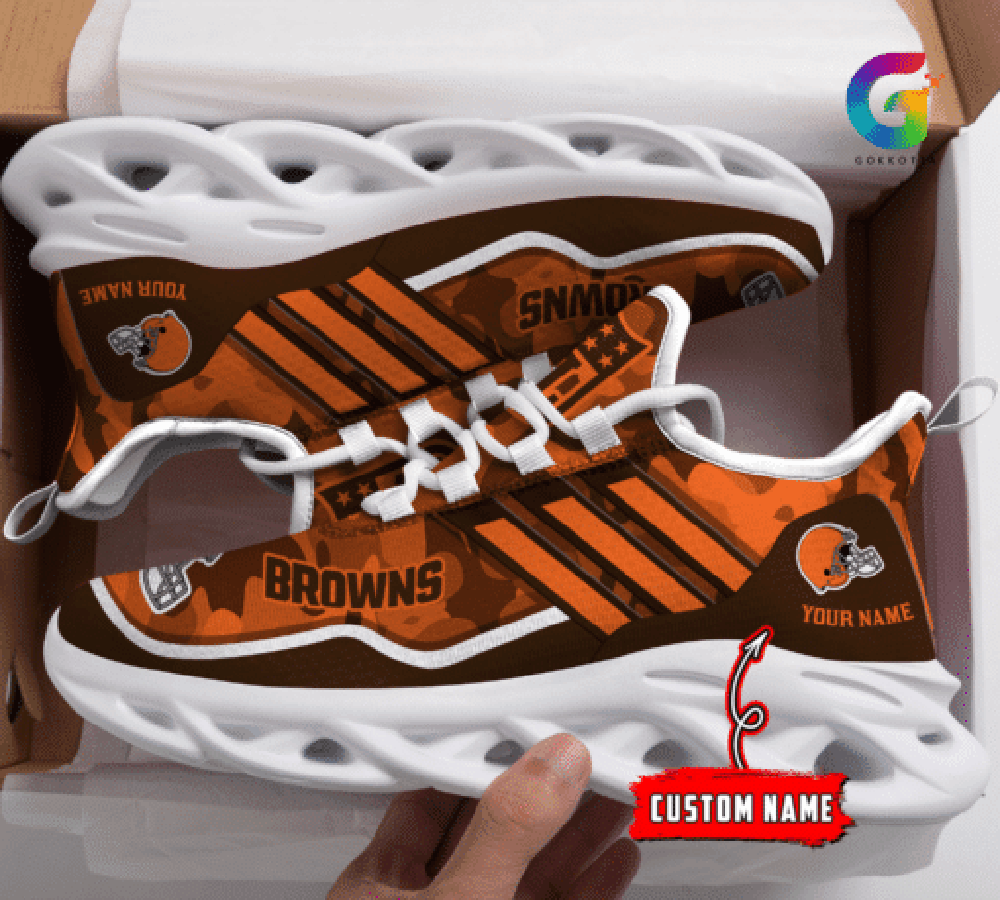 Cleveland Browns Max Soul Shoes Sneakers for Men And Women – NFL Football Fan Shoes, Team Sneakers - Image 3