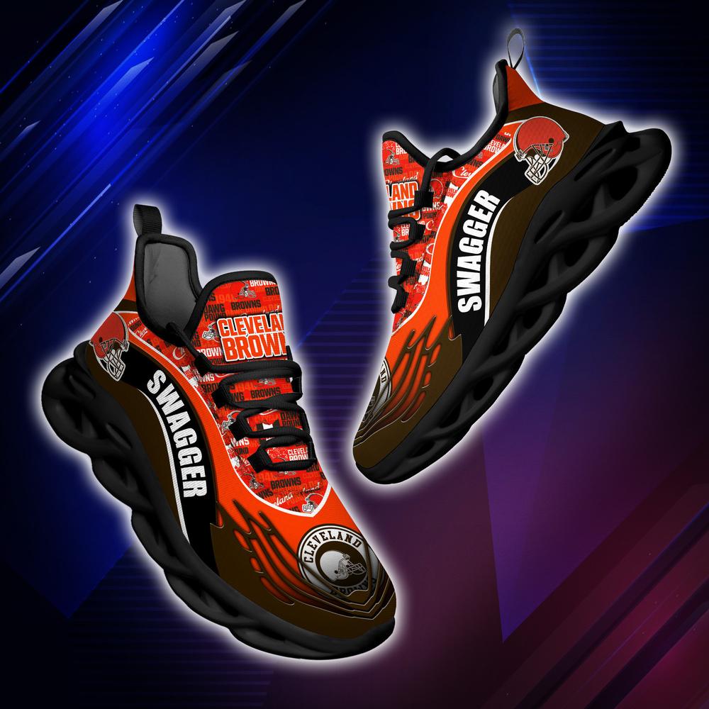 Cleveland Browns Max Soul Shoes Sneakers for Men And Women – NFL Football Fan Shoes, Team Sneakers - Image 4