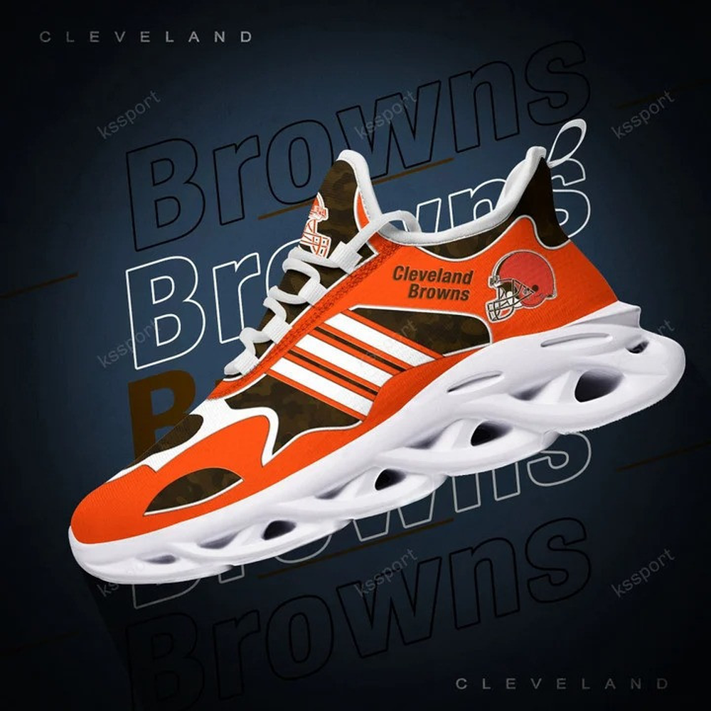 Cleveland Browns Max Soul Shoes Sneakers for Men And Women – NFL Football Fan Shoes, Team Sneakers