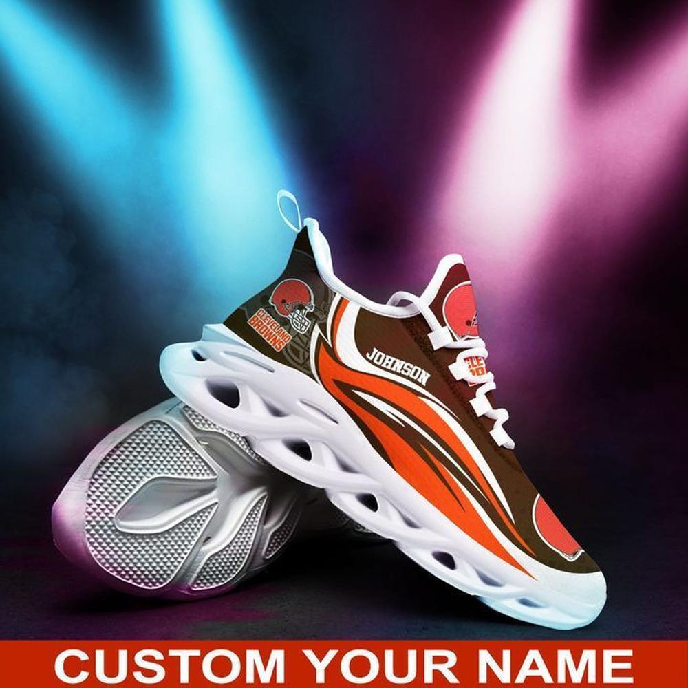 Cleveland Browns Max Soul Shoes Sneakers for Men And Women – NFL Football Fan Shoes, Team Sneakers - Image 3
