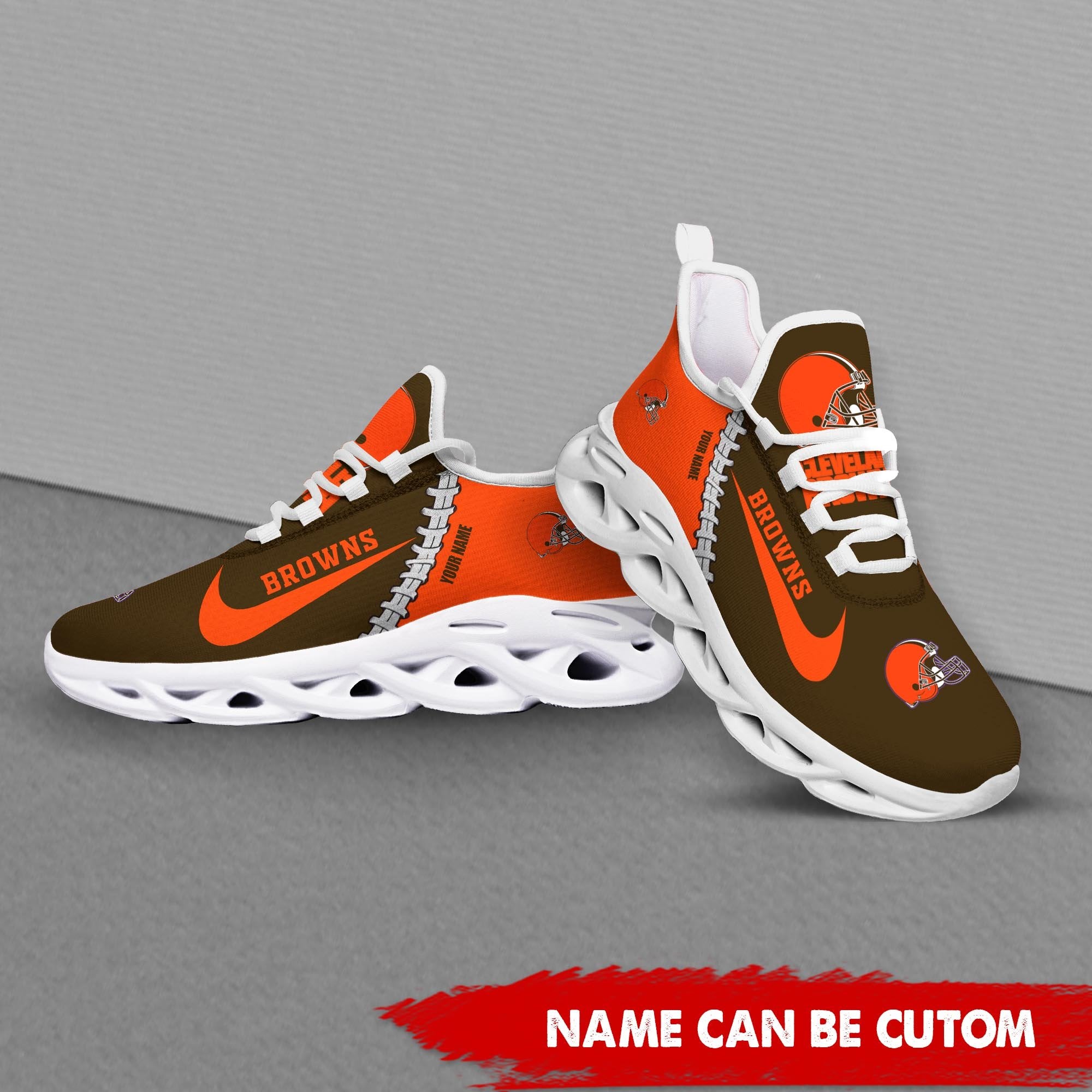 Cleveland Browns Max Soul Shoes Sneakers for Men And Women – NFL Football Fan Shoes, Team Sneakers - Image 4