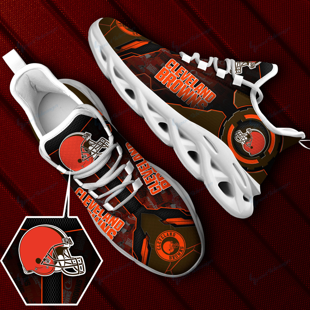 Cleveland Browns Max Soul Shoes Sneakers for Men And Women – NFL Football Fan Shoes, Team Sneakers