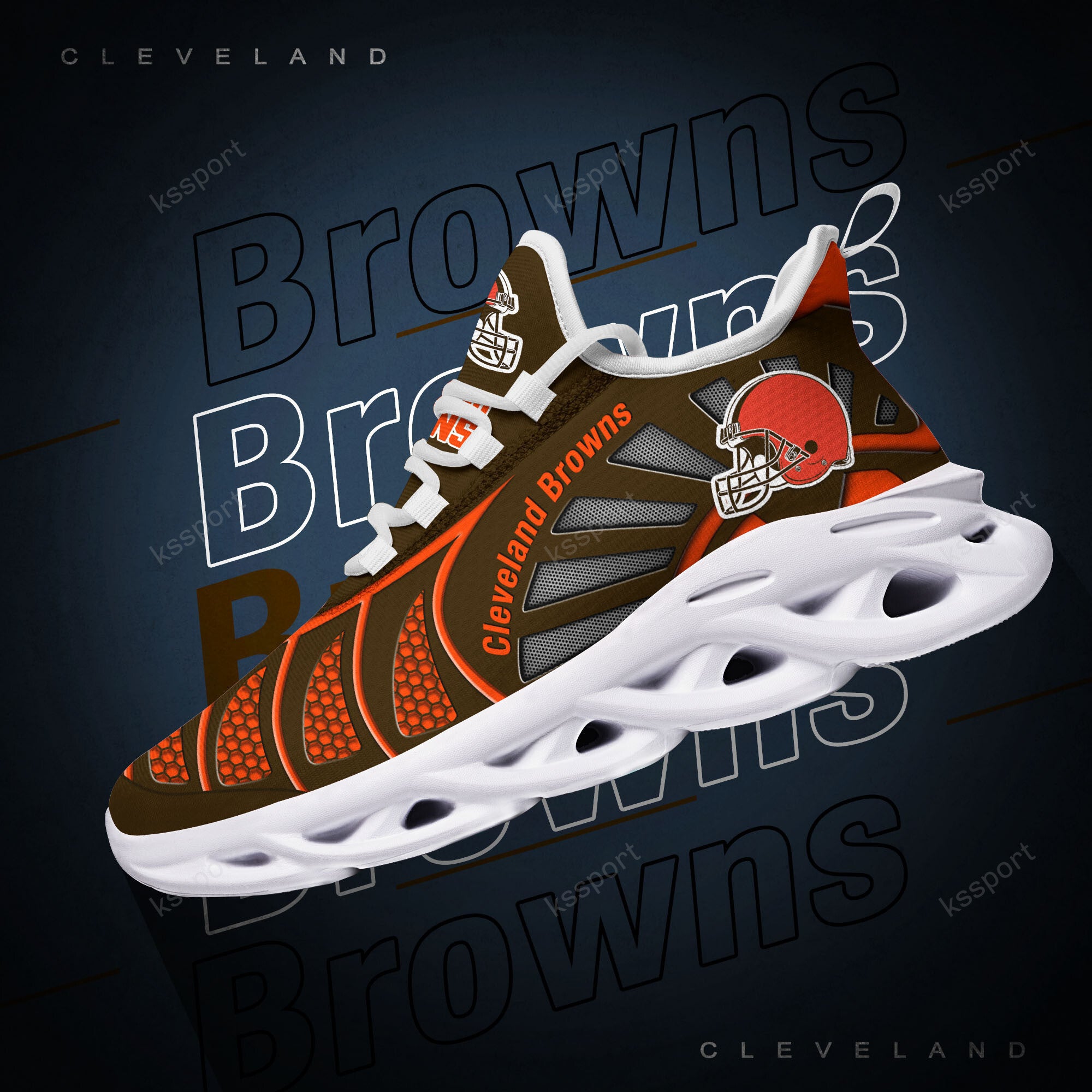 Cleveland Browns NFL Max Soul Shoes Sneakers for Men And Women – NFL Football Fan Shoes, Team Sneakers
