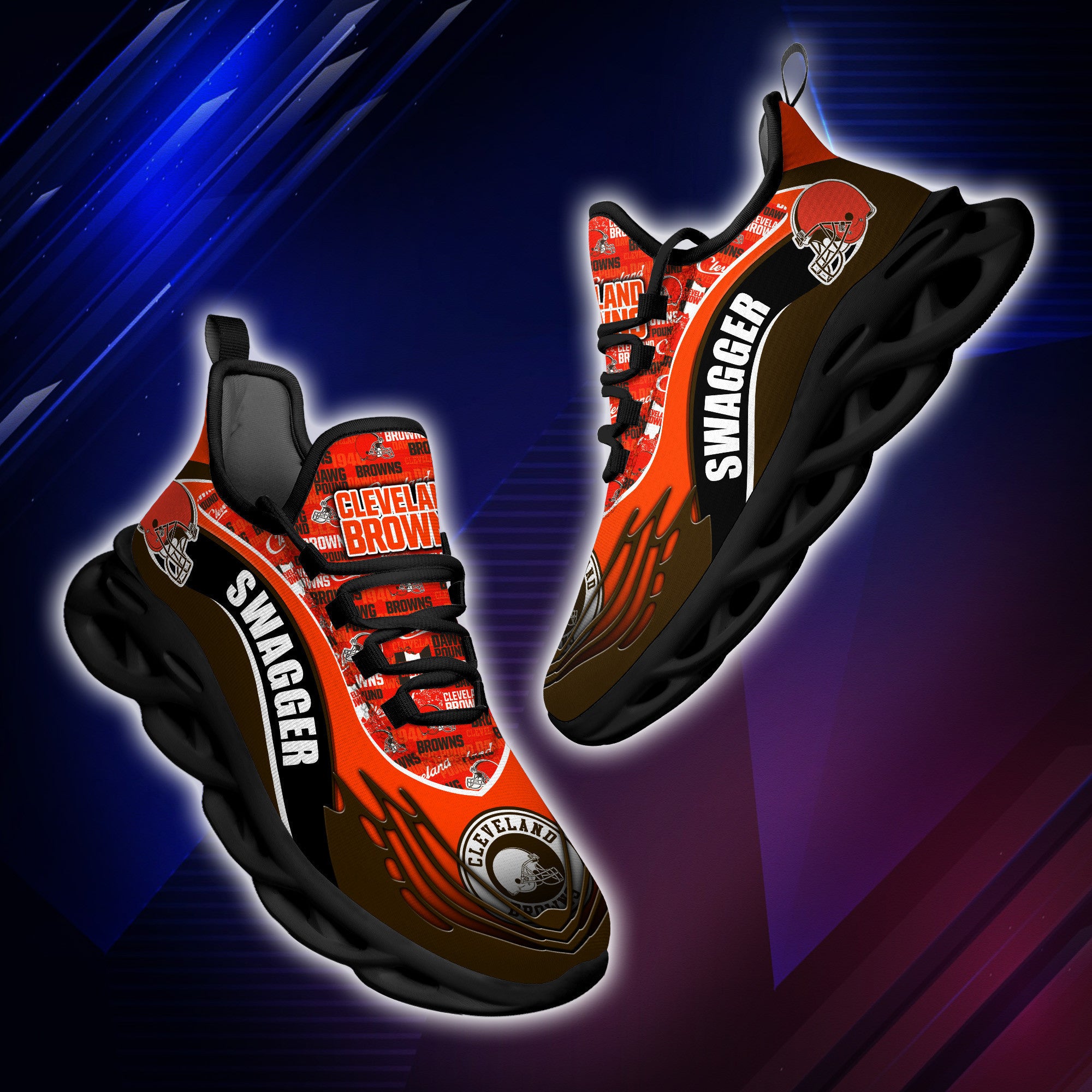 Cleveland Browns NFL Max Soul Shoes Sneakers for Men And Women – NFL Football Fan Shoes, Team Sneakers - Image 4