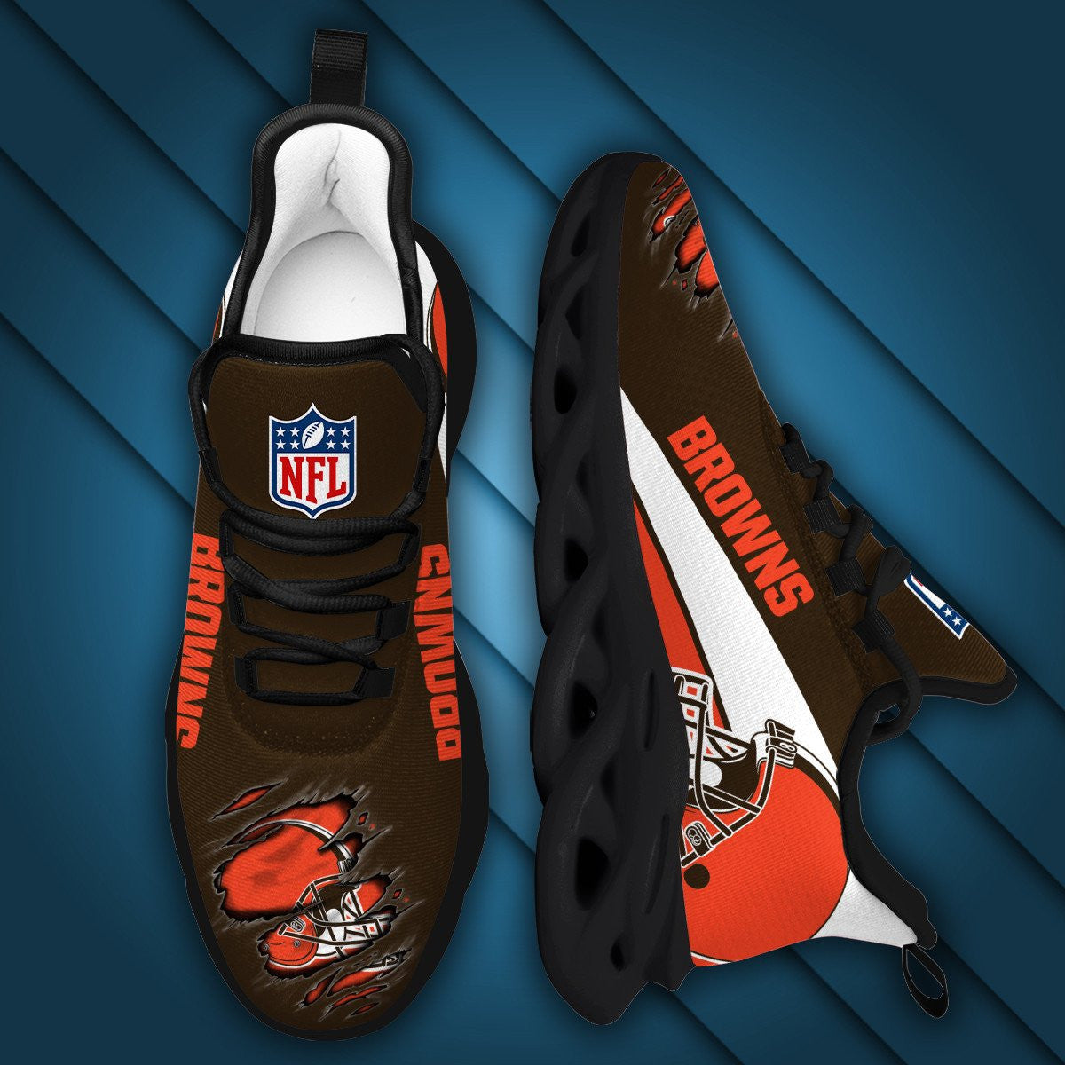 Cleveland Browns NFL Max Soul Shoes Sneakers for Men And Women – NFL Football Fan Shoes, Team Sneakers - Image 5