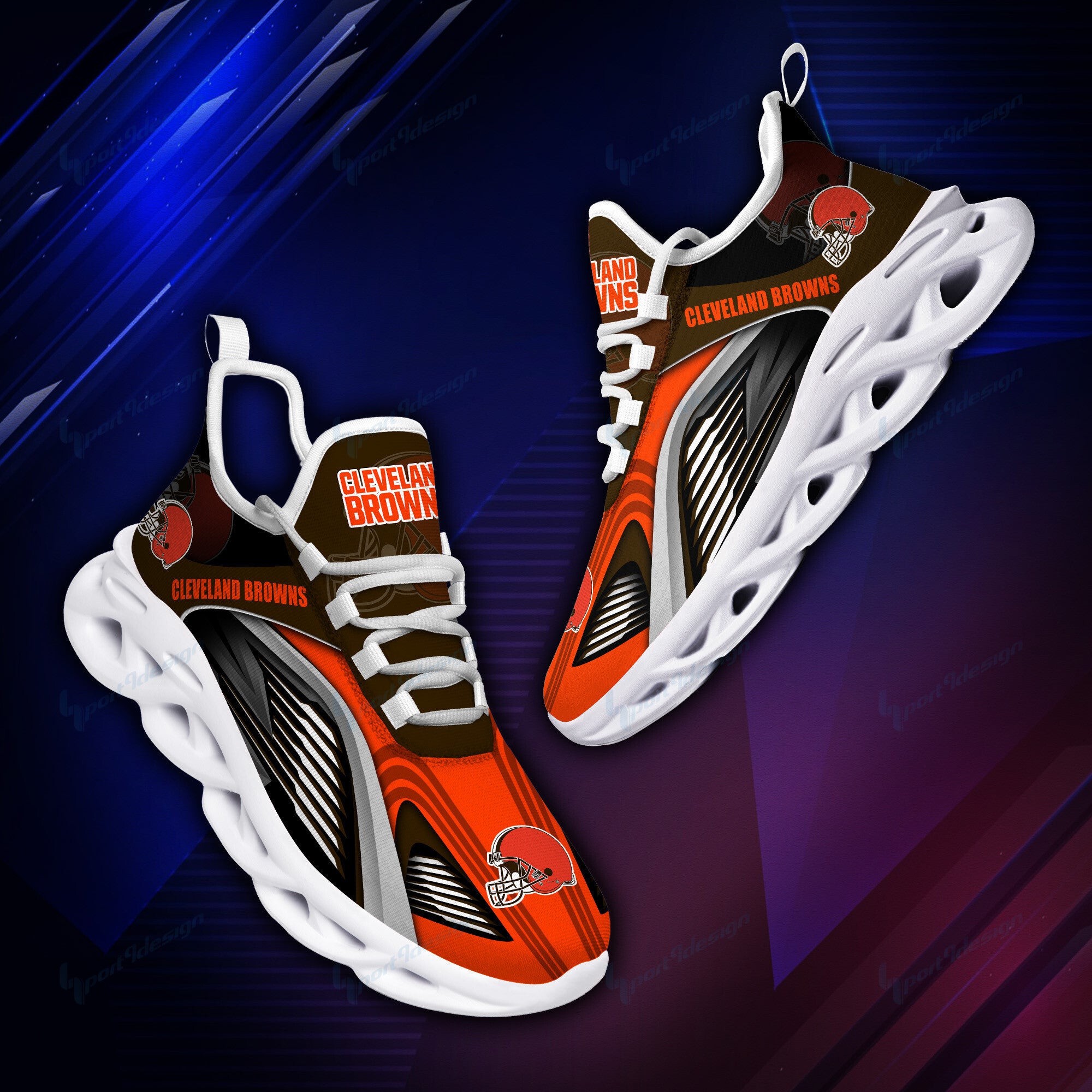 Cleveland Browns NFL Max Soul Shoes Sneakers for Men And Women – NFL Football Fan Shoes, Team Sneakers