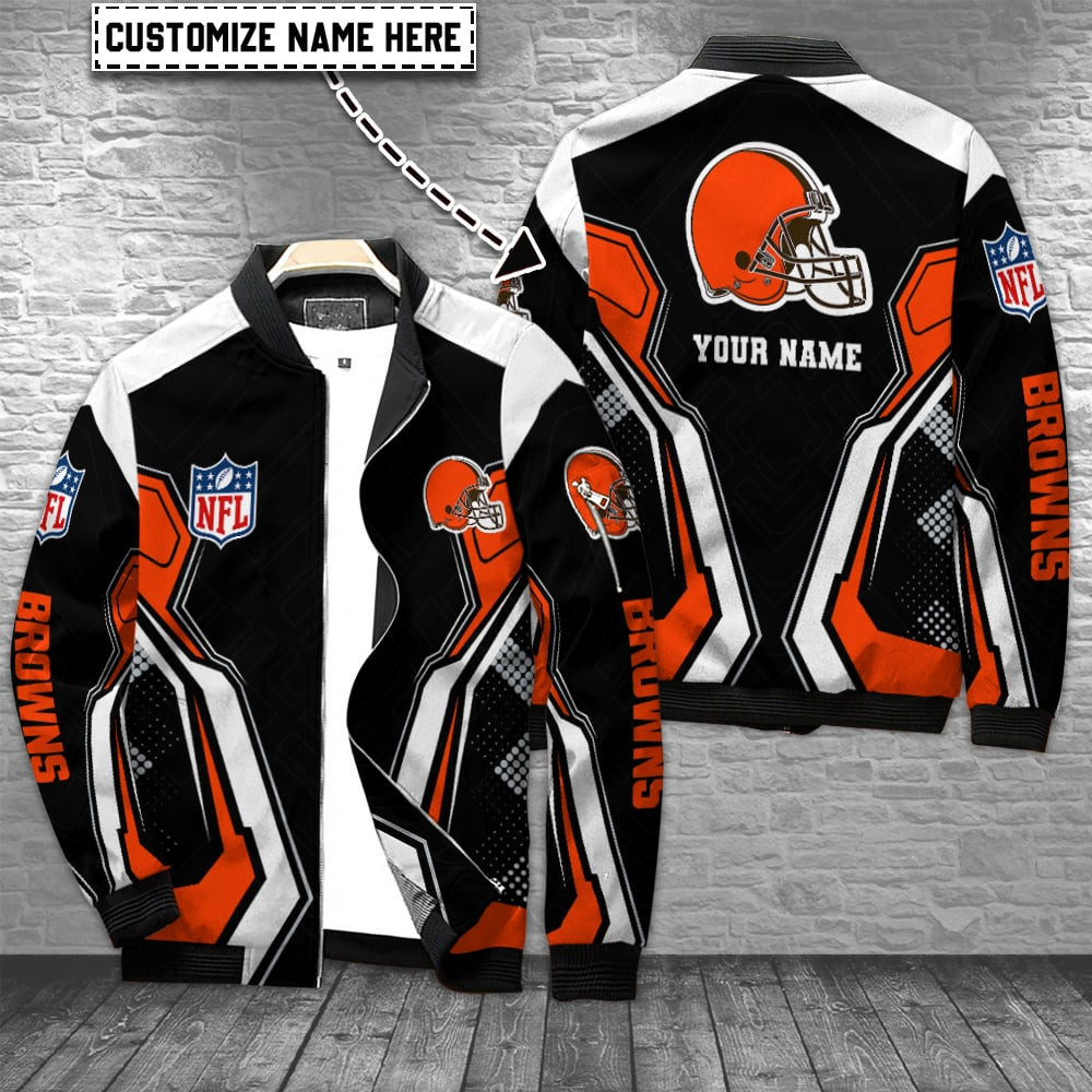 Cleveland Browns Personalized Bomber Jacket | NFL Team Jacket for Men & Women | Football Fan Gift