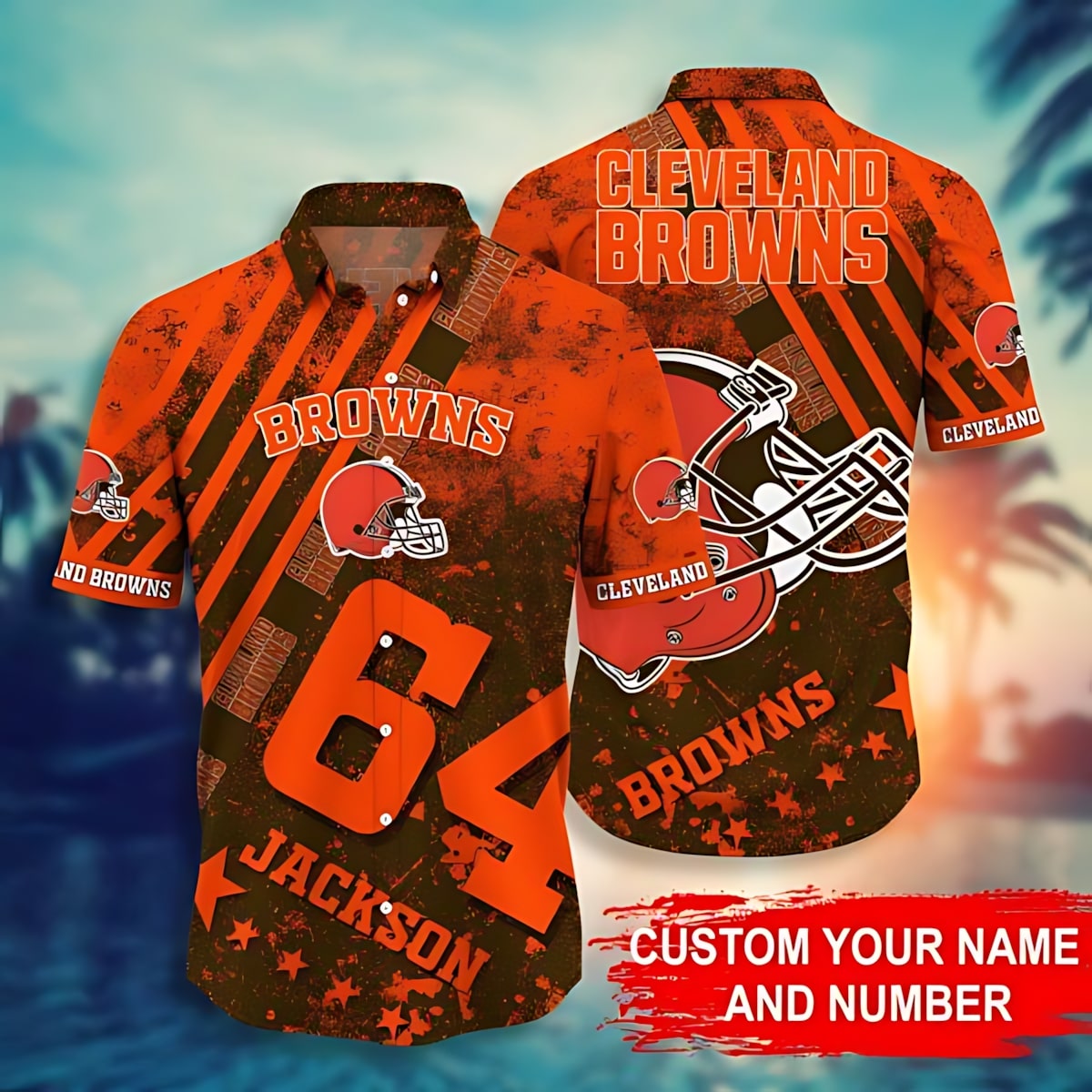 Cleveland Browns Personalized Star Player Aloha Hawaiian Shirt for Men & Women
