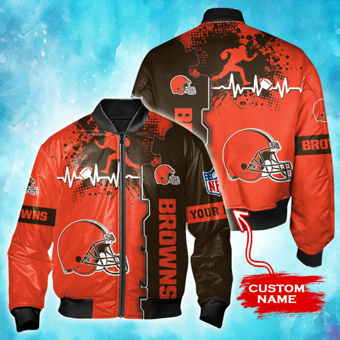 Cleveland Browns Personalized Thick Bomber Jacket | NFL Team Jacket for Men & Women | Football Fan Gift
