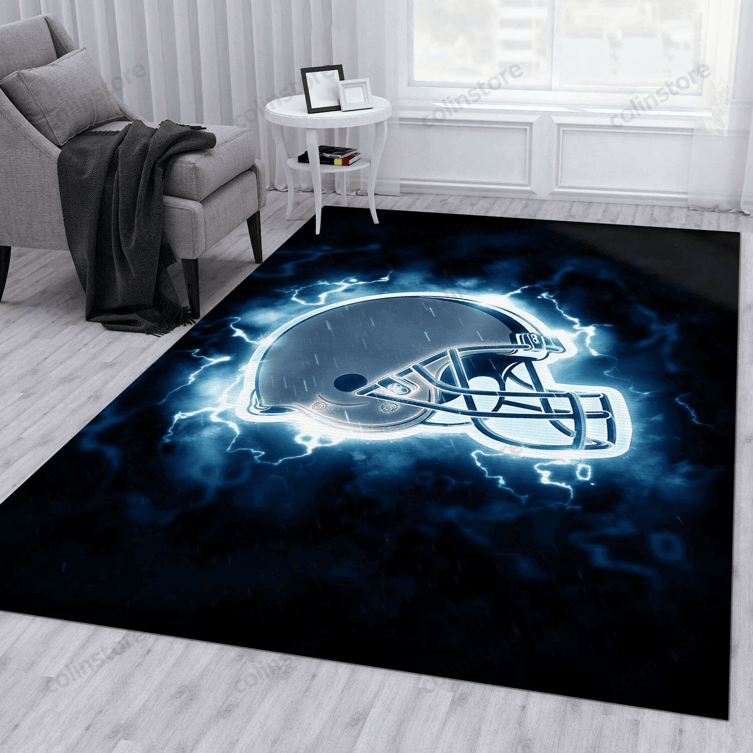 Cleveland Browns Rectangle Area Rug – Full Print Carpet For Living Room & Bedroom Home Decor