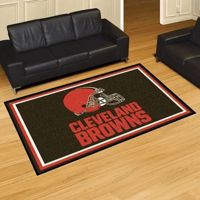 Cleveland Browns Rectangle Area Rug – Full Print Carpet For Living Room & Bedroom Home Decor