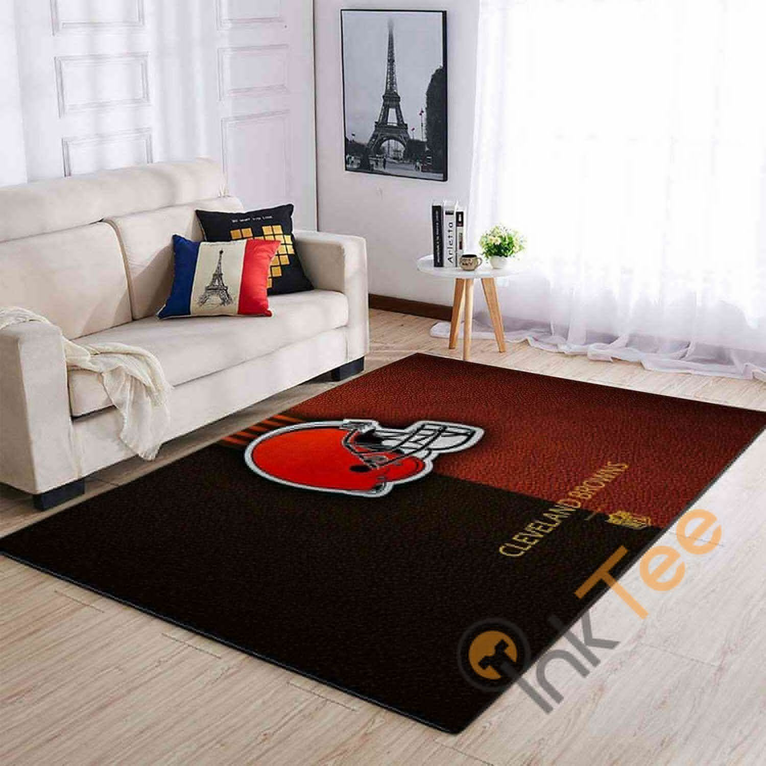 Cleveland Browns Rectangle Area Rug – Full Print Carpet For Living Room & Bedroom Home Decor