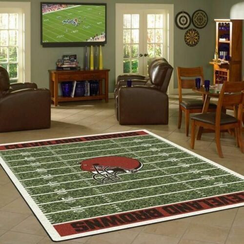 Cleveland Browns Rug Rectangle Area Rug – Full Print Carpet For Living Room & Bedroom Home Decor