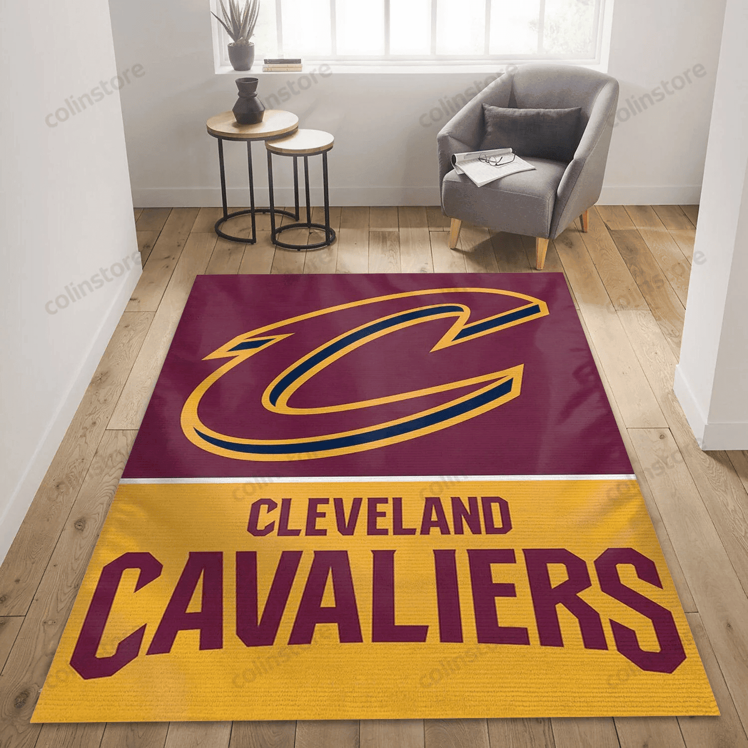 Cleveland Cavaliers 3D Rectangle Area Rug – Full Print Carpet For Living Room & Bedroom Home Decor
