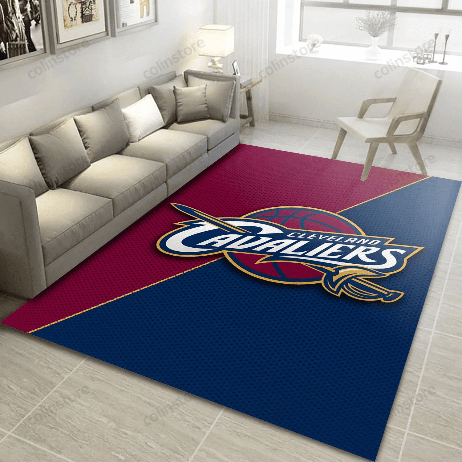 Cleveland Cavaliers 3D Rectangle Area Rug – Full Print Carpet For Living Room & Bedroom Home Decor