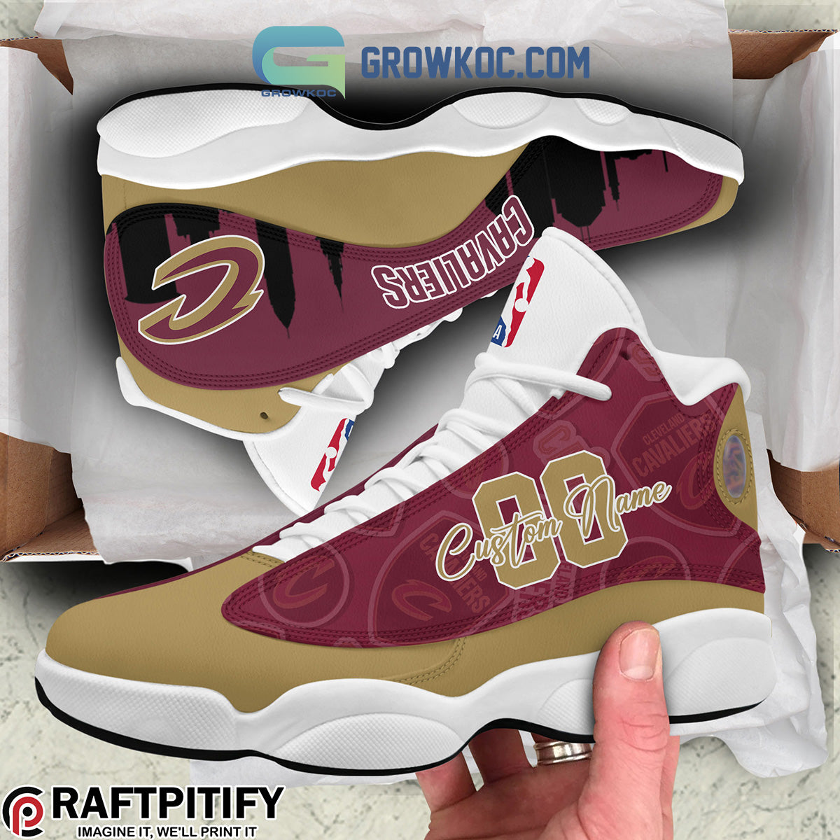 Cleveland Cavaliers JD13 Sneakers Shoes for Men & Women | Custom Fan Gift