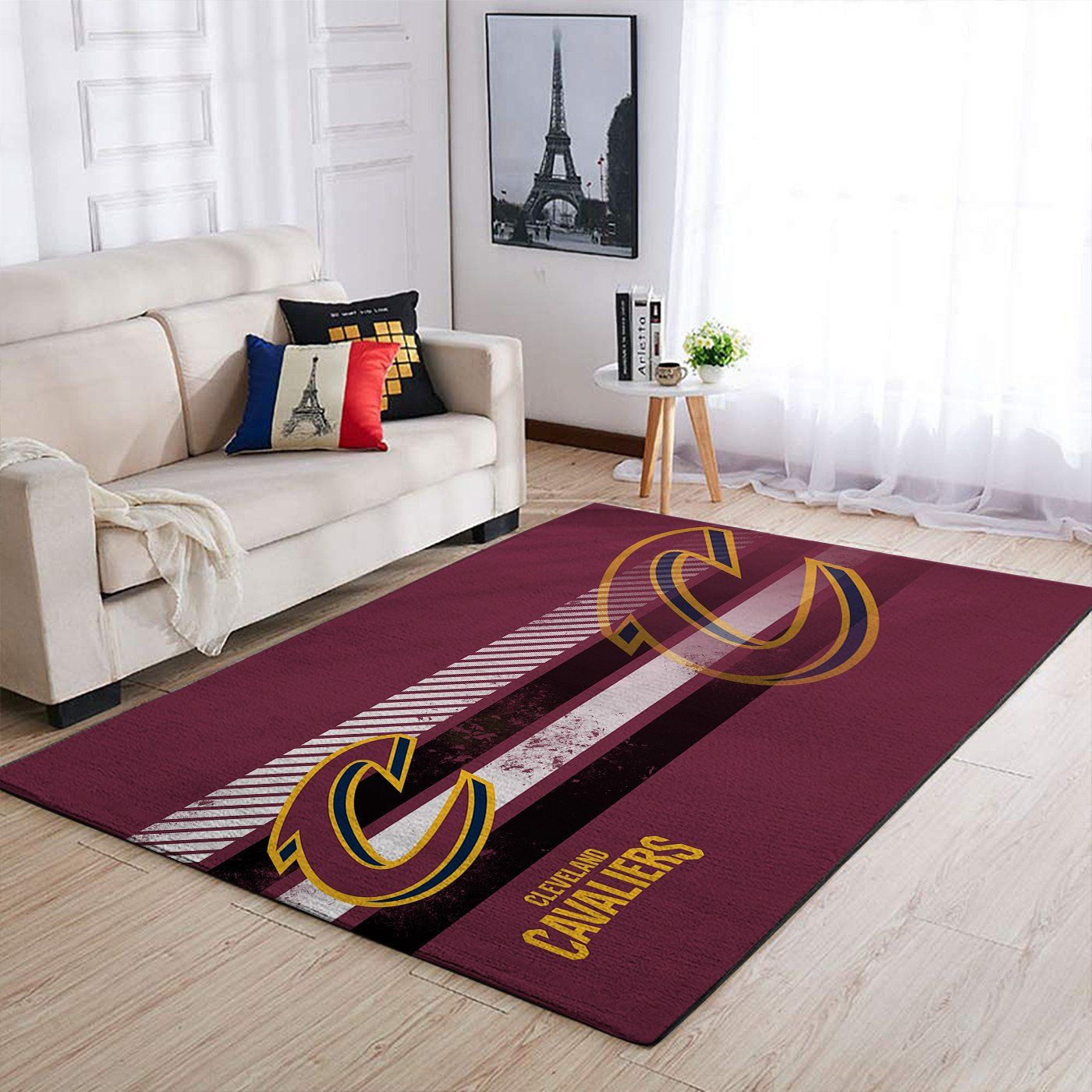 Cleveland Cavaliers Team Logo Nice Gift Rectangle Area Rug – Full Print Carpet For Living Room & Bedroom Home Decor