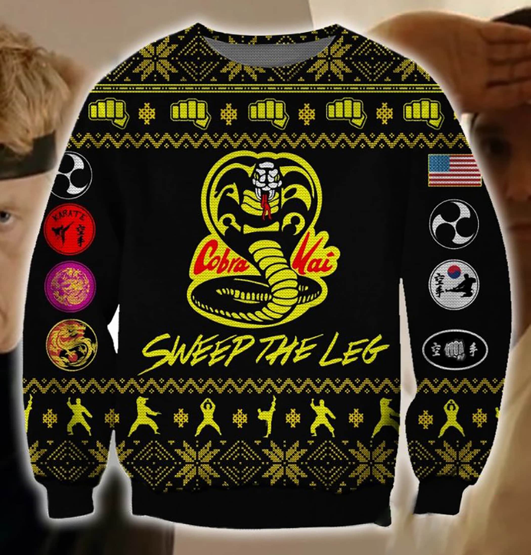 Cobra Kai Logo Christmas Ugly Christmas Sweater