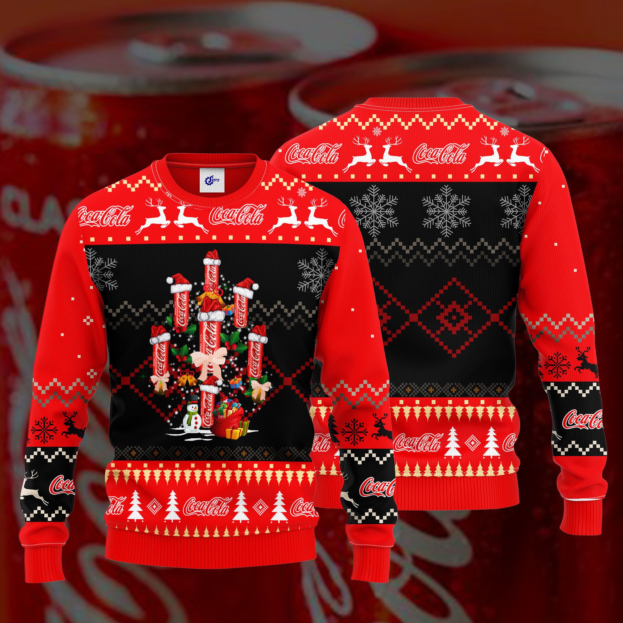 Coca Cola Christmas Tree Ugly Christmas Sweater