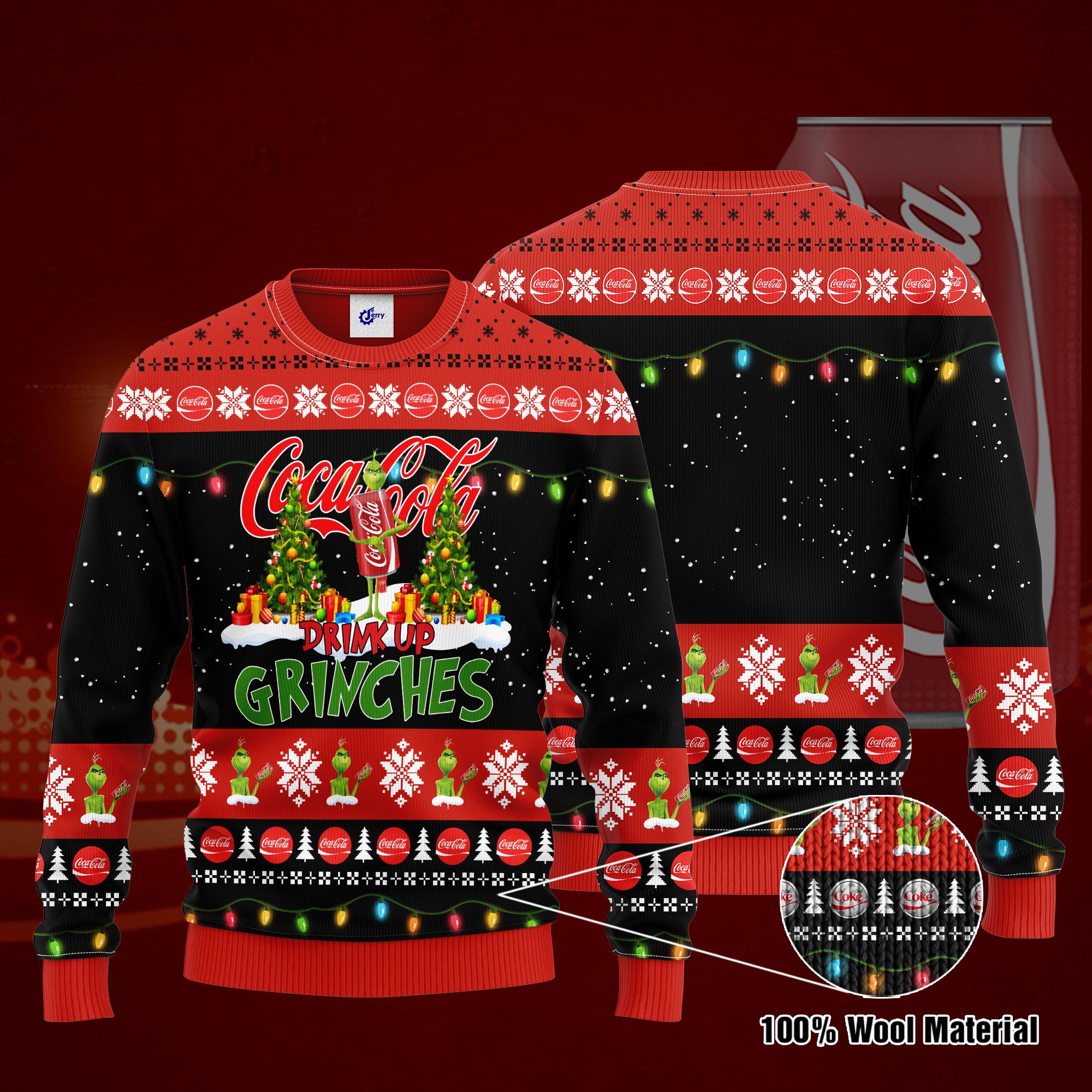 Coca Cola Drink Up Grinches Ugly Christmas Sweater, Hoodie, Zip Hoodie, Bomber Jacket