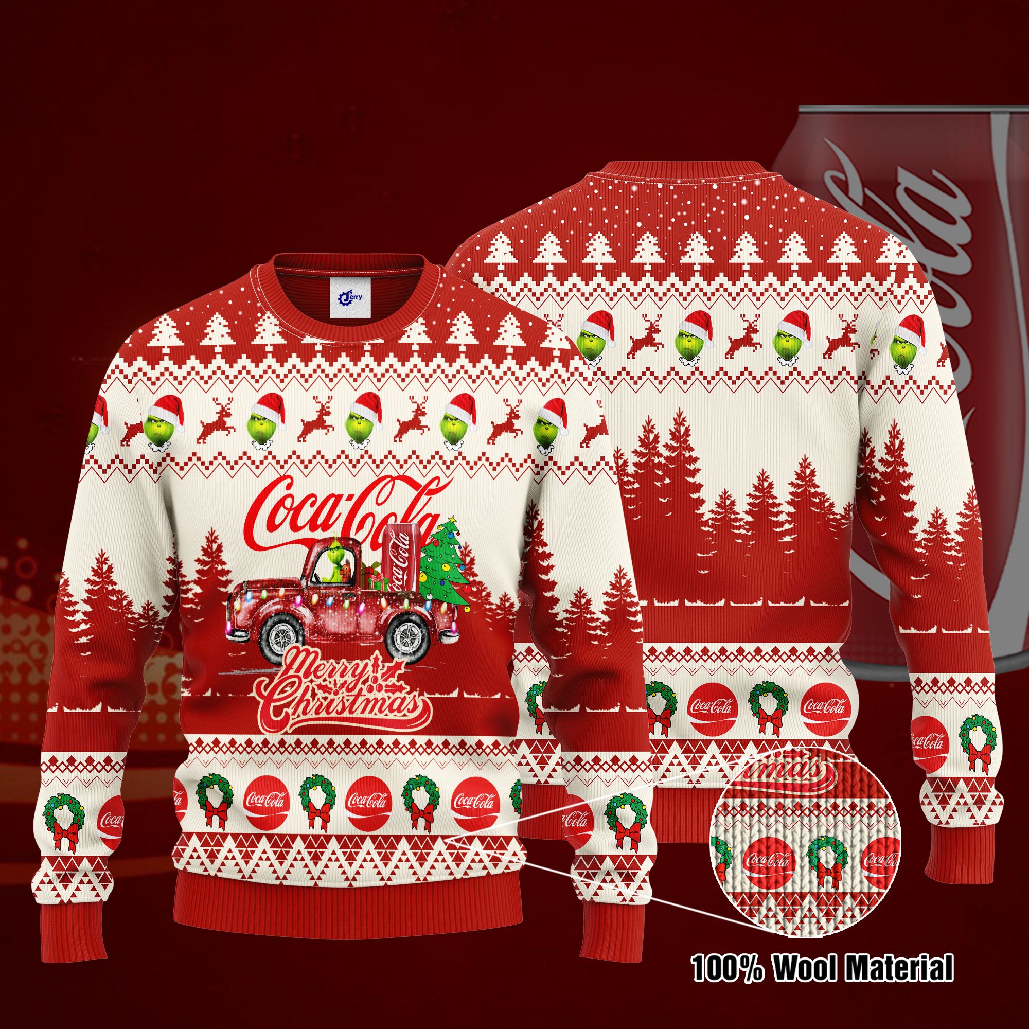 Coca Cola Grinch Merry Christmas Ugly Christmas Sweater, Hoodie, Zip Hoodie, Bomber Jacket
