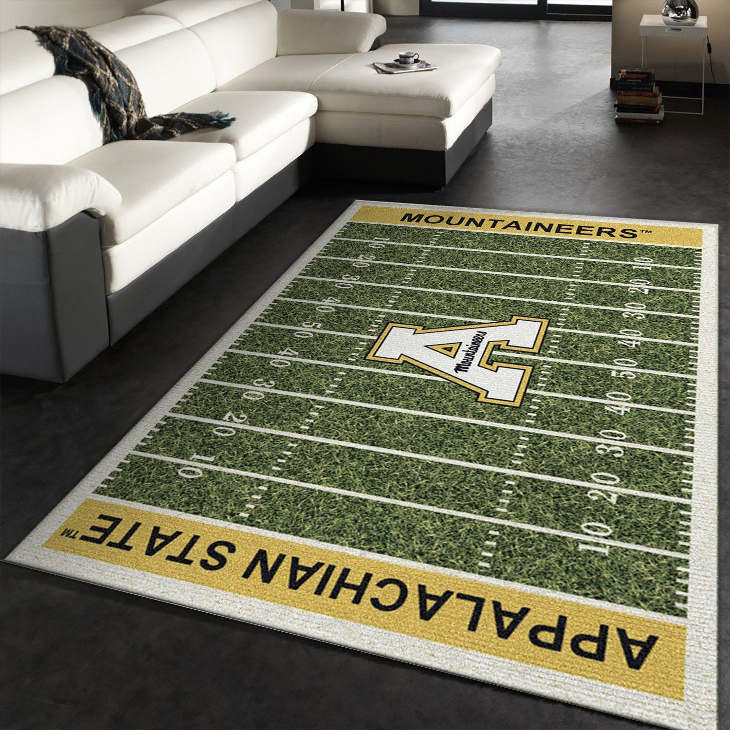 College Appalachian State Team Logo Rectangle Area Rug – Full Print Carpet For Living Room & Bedroom Home Decor