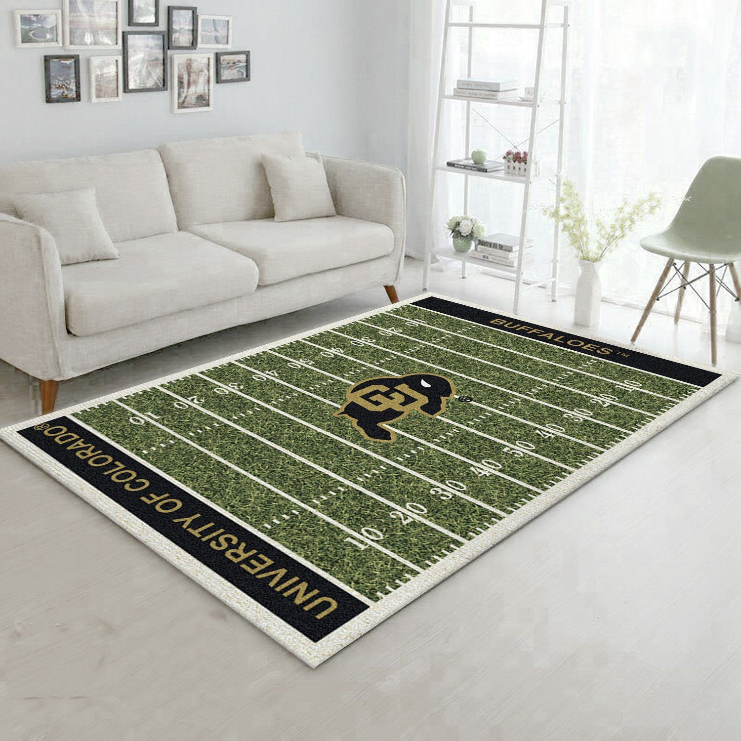 College Colorado Team Logo Rectangle Area Rug – Full Print Carpet For Living Room & Bedroom Home Decor