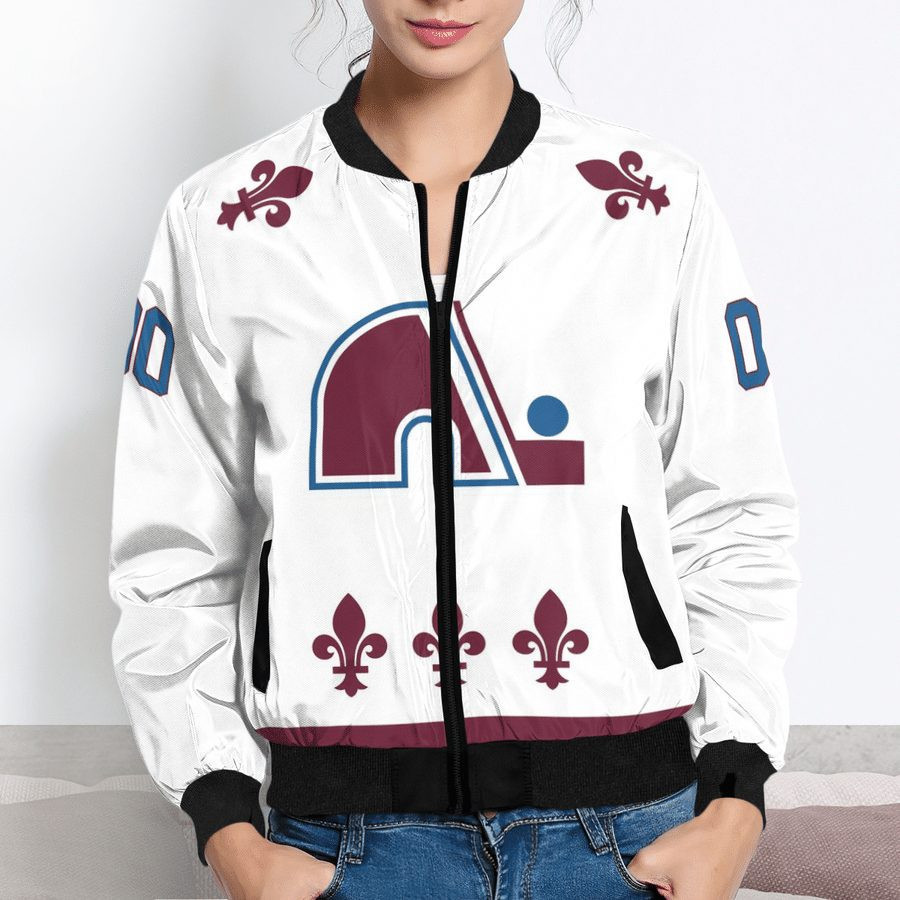 Colorado Avalanche Personalized Name Number Nordiques Jersey Bomber Jacket | NHL Team Jacket for Men & Women | Hockey Fan Gift - Image 4