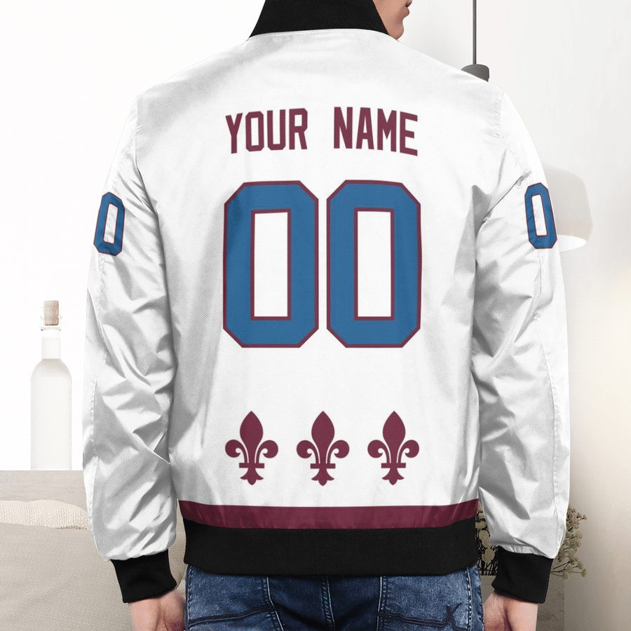 Colorado Avalanche Personalized Name Number Nordiques Jersey Bomber Jacket | NHL Team Jacket for Men & Women | Hockey Fan Gift - Image 3