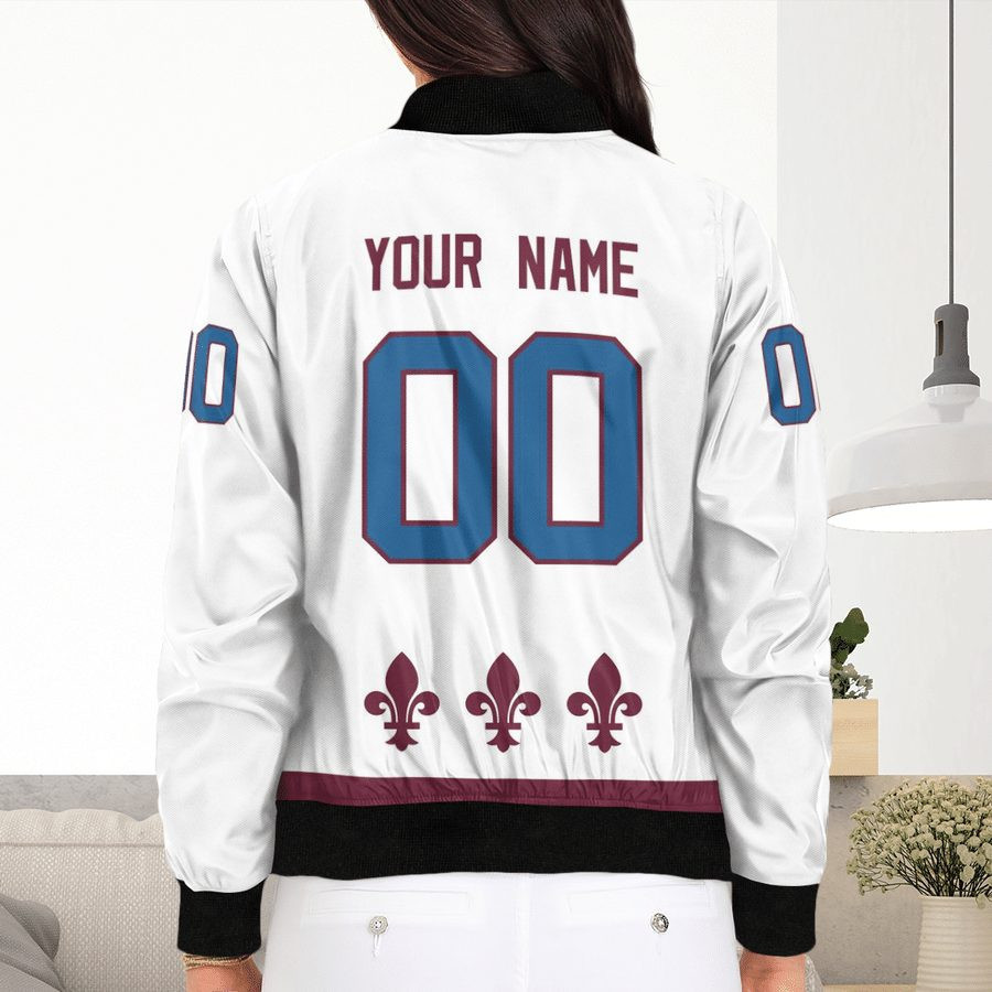 Colorado Avalanche Personalized Name Number Nordiques Jersey Bomber Jacket | NHL Team Jacket for Men & Women | Hockey Fan Gift - Image 5