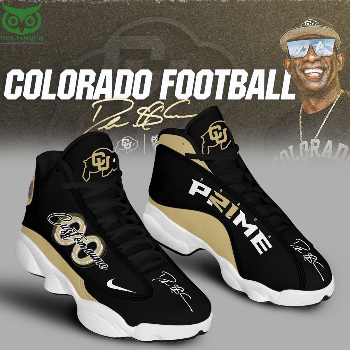 Colorado Buffaloes JD13 Sneakers Shoes for Men & Women | Custom Fan Gift