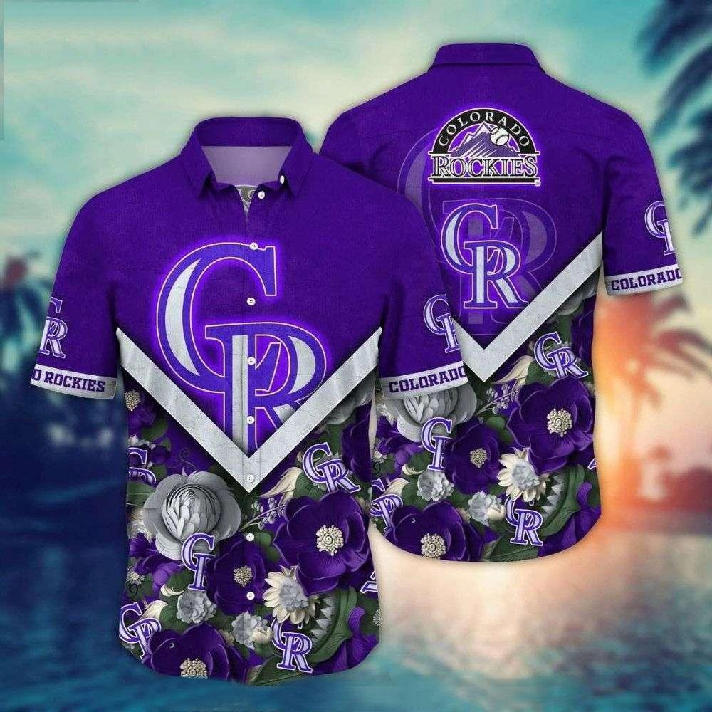 Colorado Rockies Floral Elegance Aloha Hawaiian Shirt for Men & Women