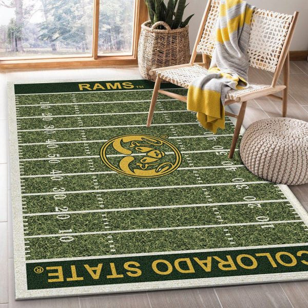 Colorado State Rams Team Home Field 3D Rectangle Area Rug – Full Print Carpet For Living Room & Bedroom Home Decor
