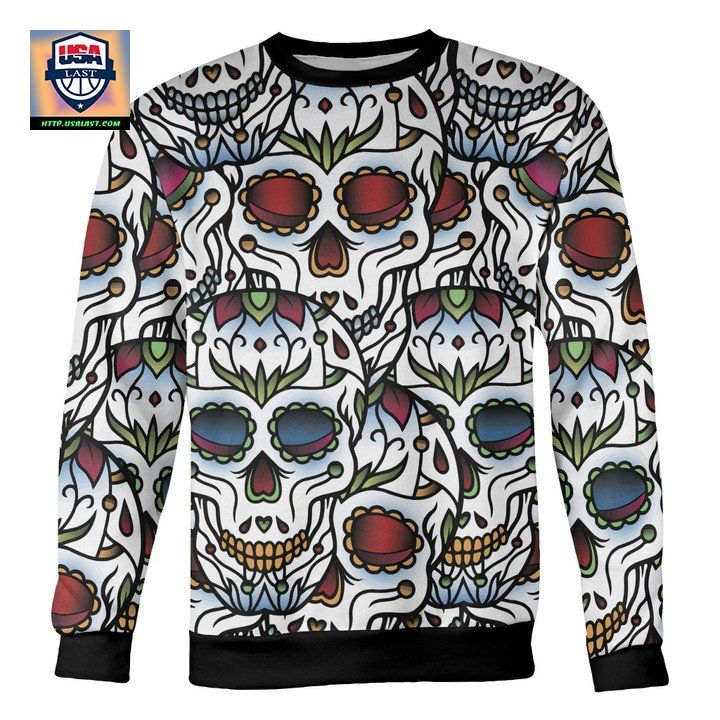 Colorful Sugar Skull Sweater