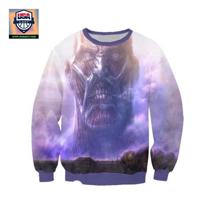 Colossal Titan Sweater Attack On Titan 3D Printed Sweater Otakuform Anime Manga Shop Inc