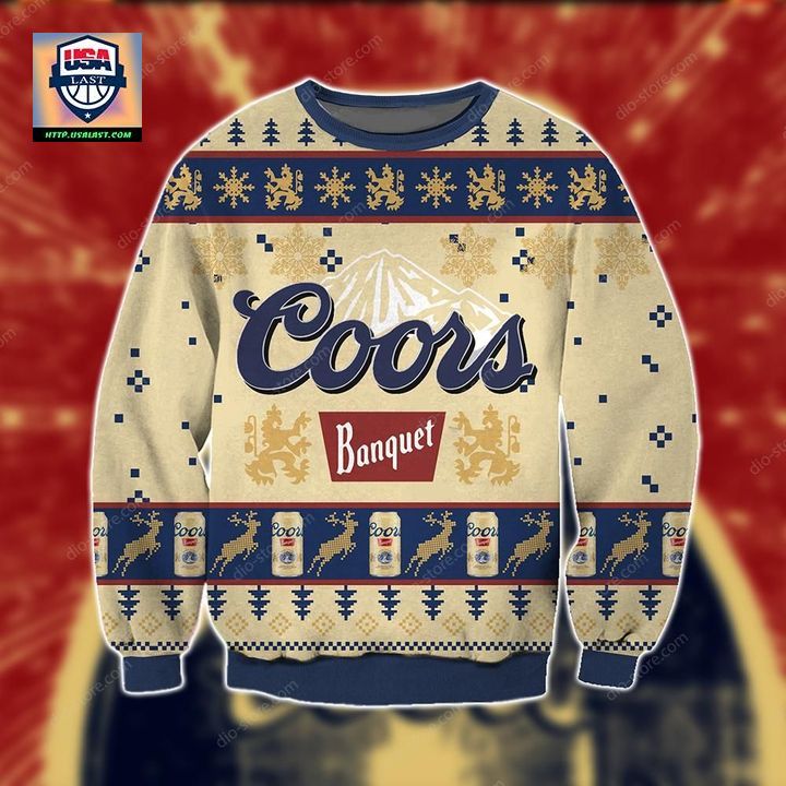 Coors Banquet Beer Ugly Christmas Sweater