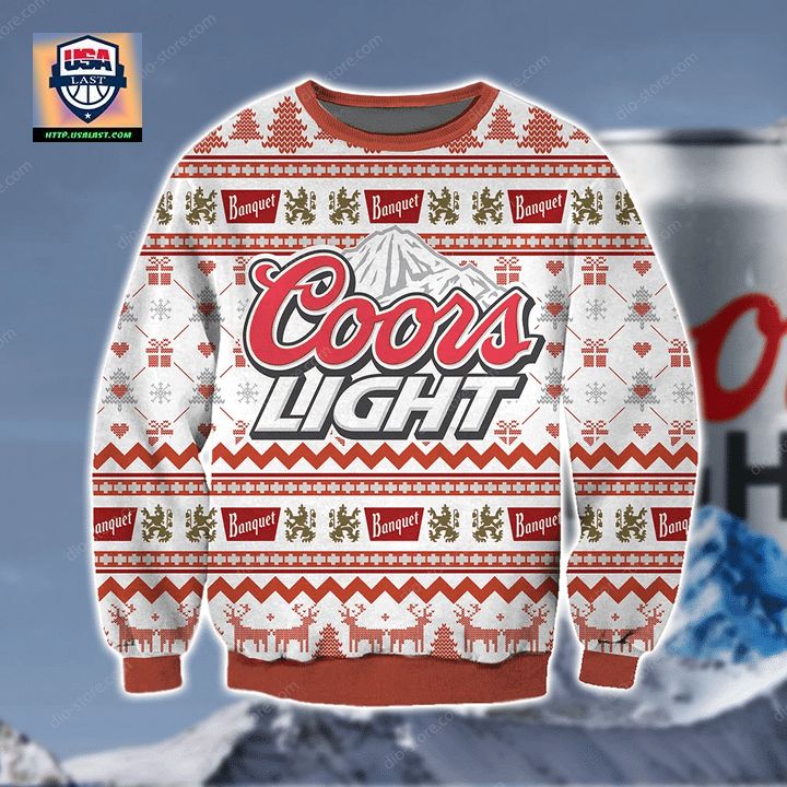 Coors Light Beer Ugly Christmas Sweater