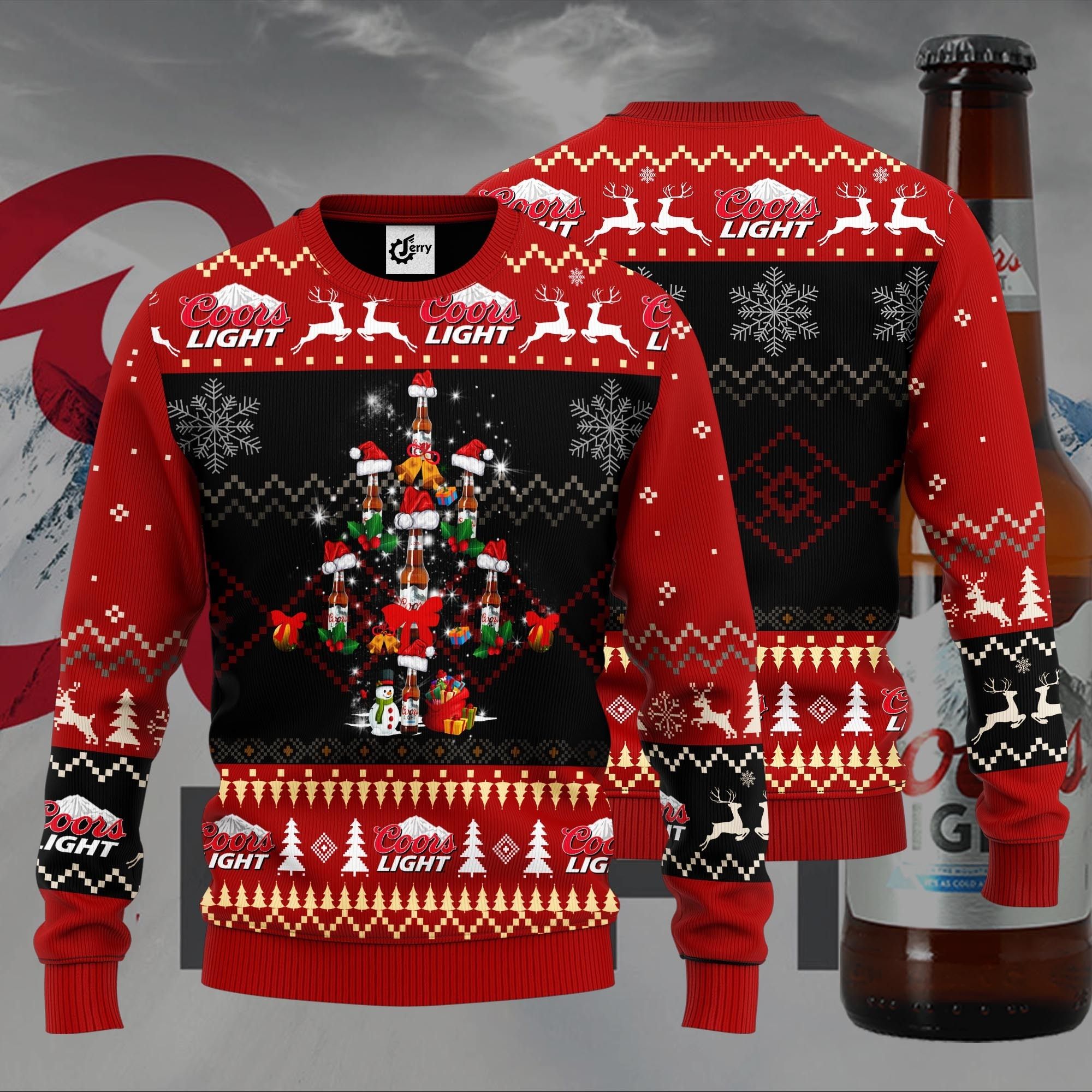 Coors Light Christmas Tree Ugly Christmas Sweater